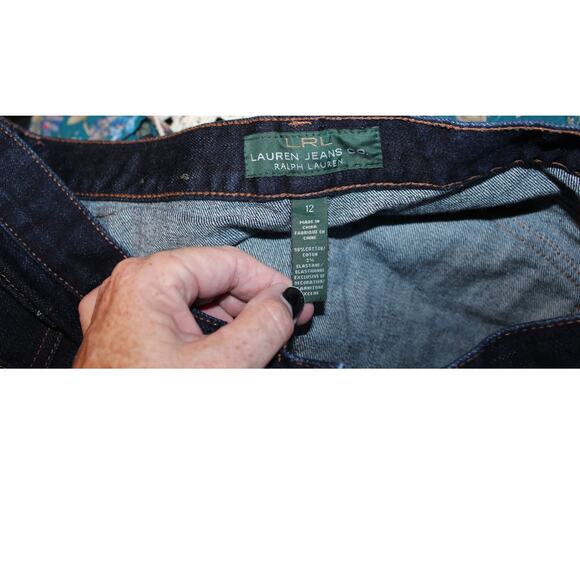 LRL Lauren Jean Co. Ralph Lauen Women's 12 Dark Wash - Picture 8 of 11